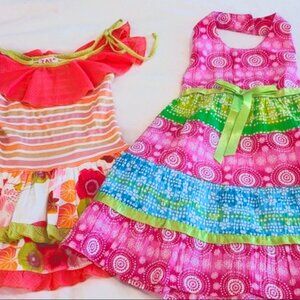 EUC- Girls' Colorful Summer Dress Bundle, Size 4